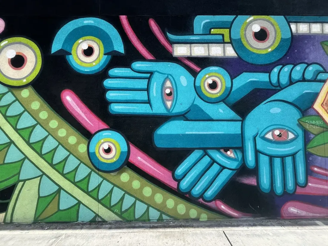 Mural detail on the TCC building